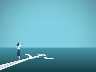 woman looking into horizon
