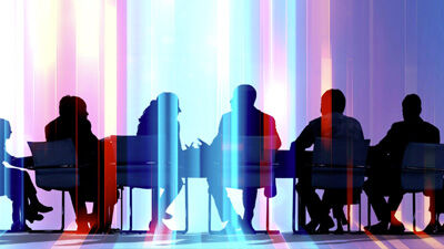 illustration of executives around a table