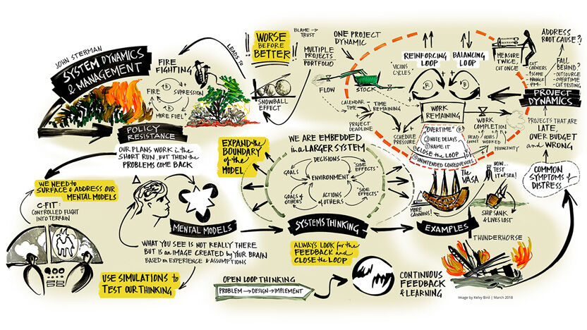 scribing example of "System Dynamics & Management" by Kelvy Bird