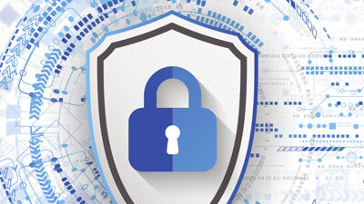 a blue cyber lock