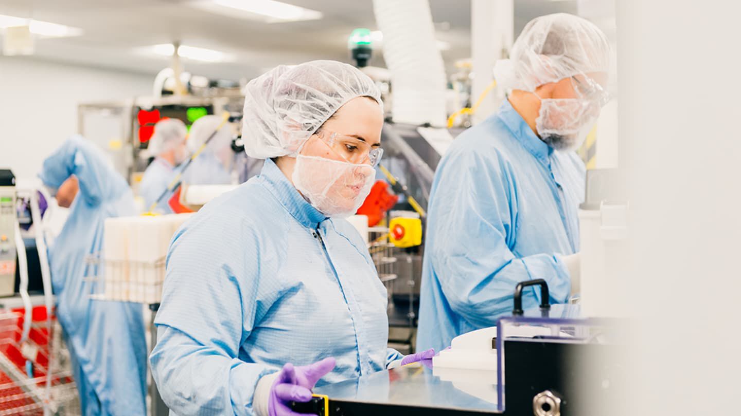 women in a lab