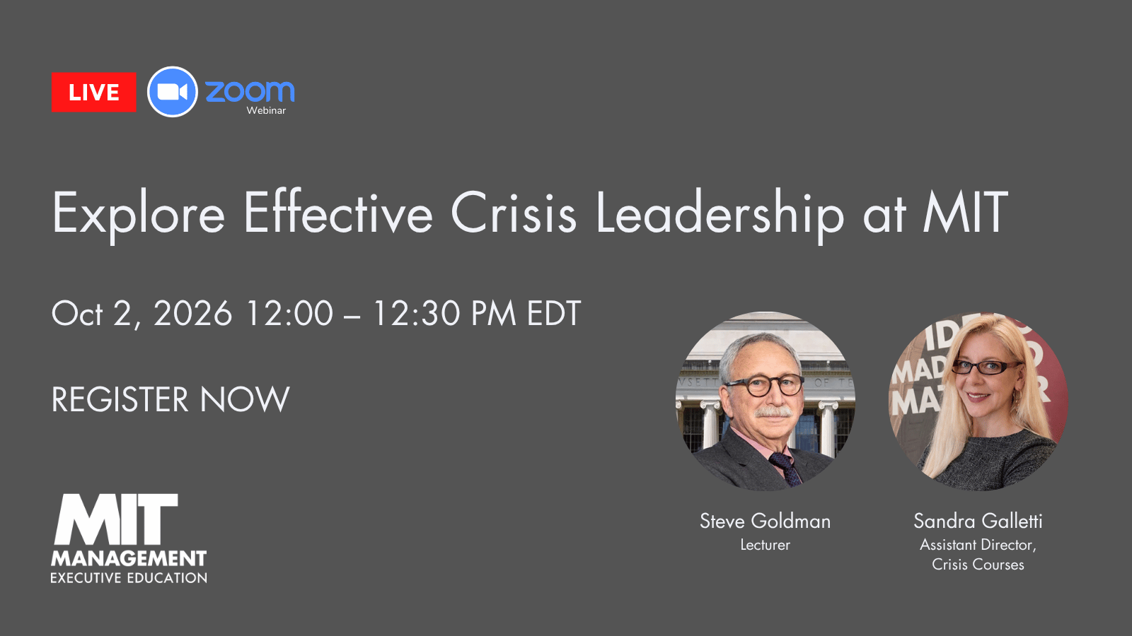  Explore Effective Crisis Leadership at MIT