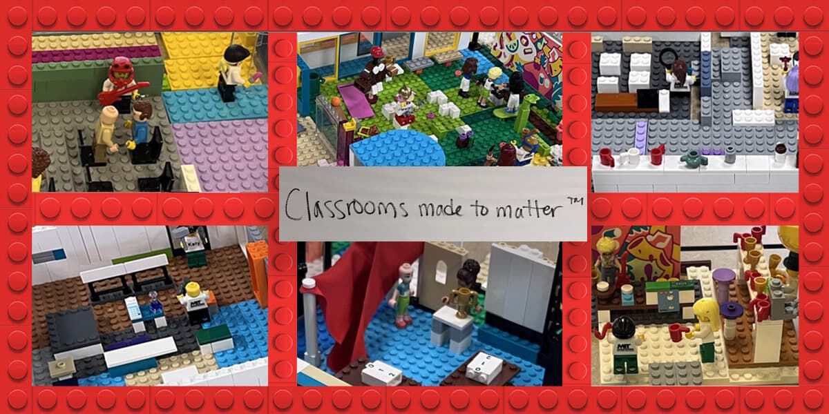 collage of photos of Lego representing the new MIT Sloan Executive Education space