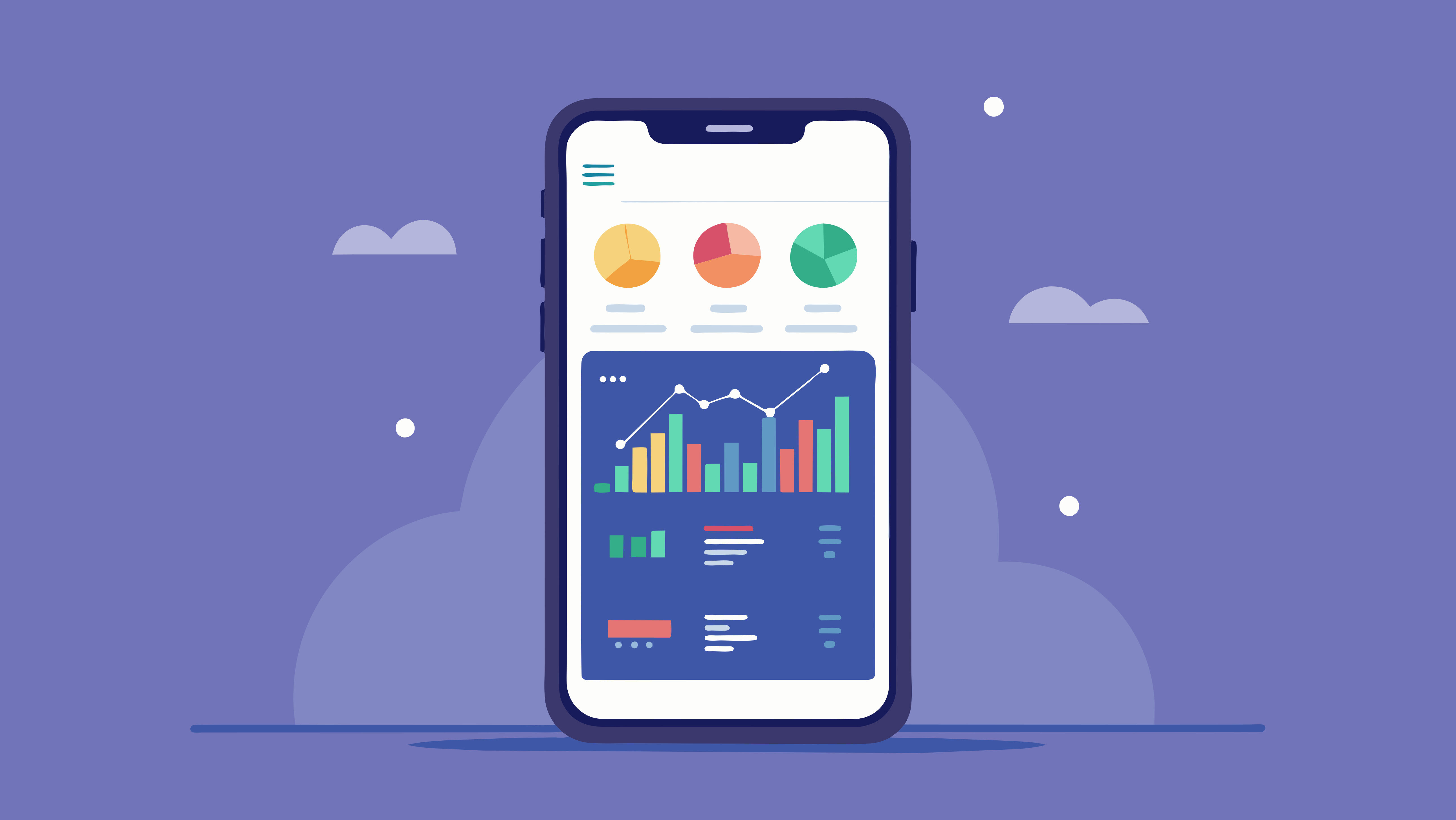 iphone with charts