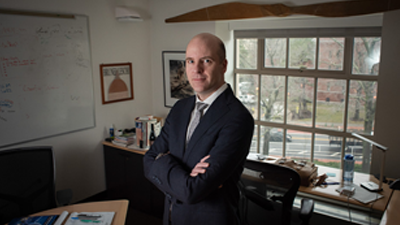 Bruce Cameron in his office