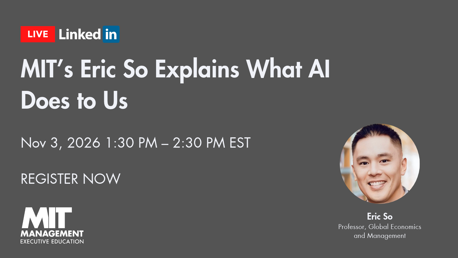 MIT&rsquo;s Eric So Explains What AI Does to Us