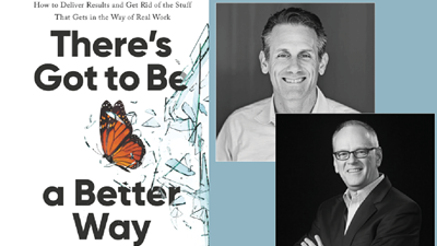 there's go to be a better way book cover depicting butterfly smashing through glass