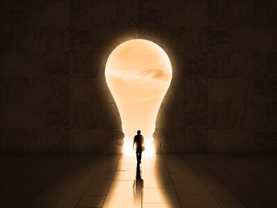 light bulb business person