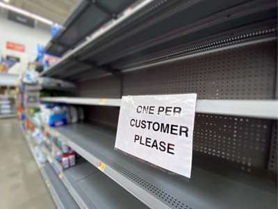 empty store shelf