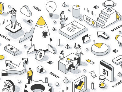 rocket charts people working