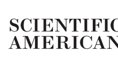 "scientific american" spelled out in black letters