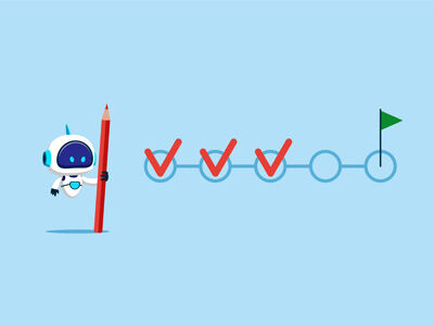 robot with red pencil making check marks