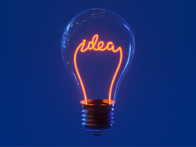 light bulb with idea