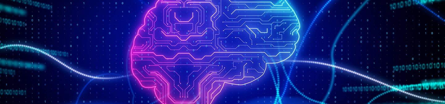 illustration of a digital brain made of many wires