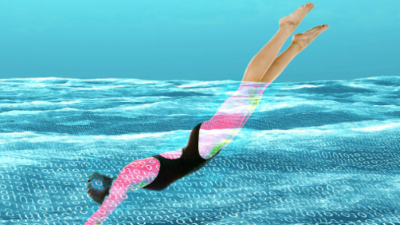 illustration of someone swimming