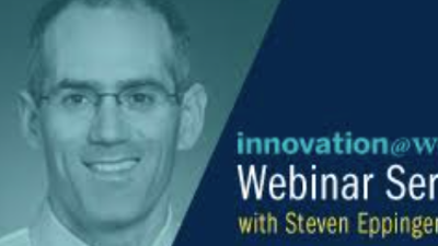 slide of webinar title: Webinar with Steve Eppinger: Systematic Innovation by Design