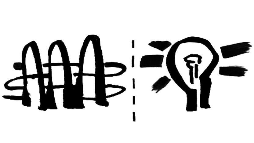 enlarged portion of digitized vs. digital