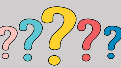 multi colored question marks
