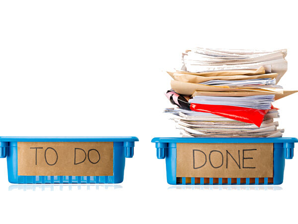 to do and done boxes for work