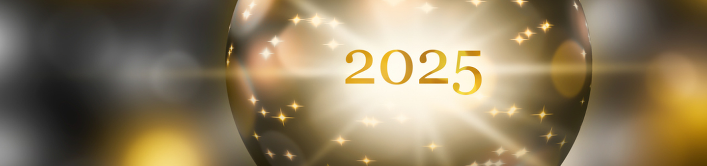 a golden orb with 2025 inside