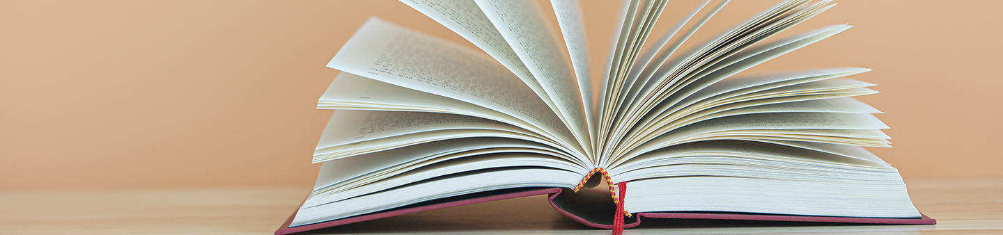 book on its spine splayed open