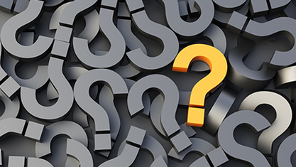 Grey question marks with one yellow question mark in the center. image number null