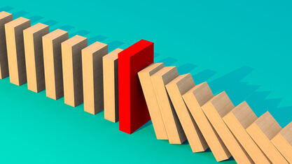 Blocks falling like dominos. image number null