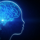 AI illustration inside brain outline 