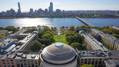 MIT dome in the foreground, Charles river and city views in the background image number null