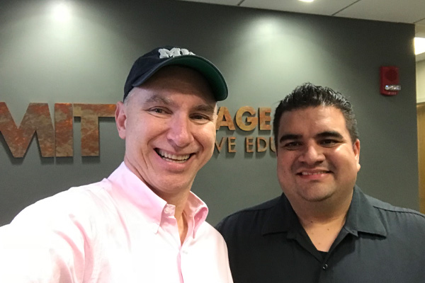 A selfie of MIT Sloan faculty Roberto Rigobon (L) and Freddy Leon (R)