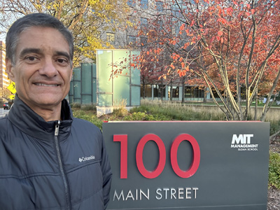 José Maria de la Torre stands on MIT campus
