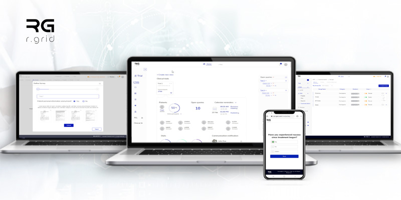 product image of R.Grid functionality on laptop and iPhone