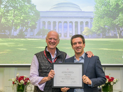 Matias, with AMP director Court Chilton, earning his certificate