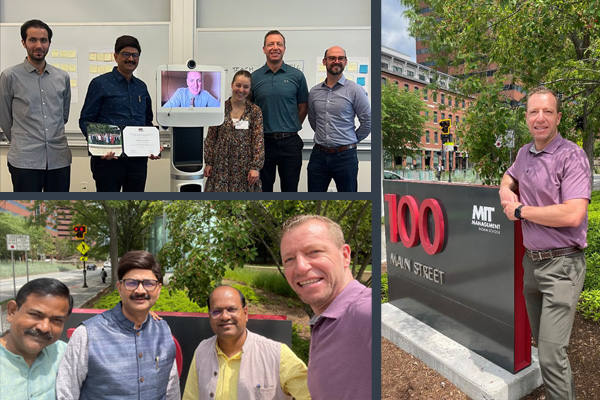 Collage of photos of Dave Price on the MIT campus
