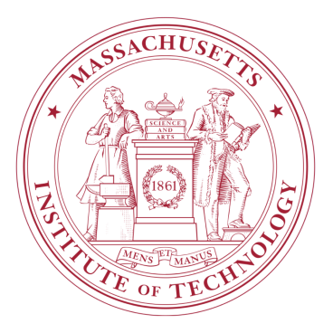 Seal of the Massachusetts Institute of Technology featuring two figures representing science and industry, with the motto ‘Mens et Manus’ and the founding year 1861.