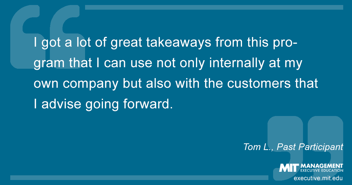 Testimonial from past course participant Tom L.