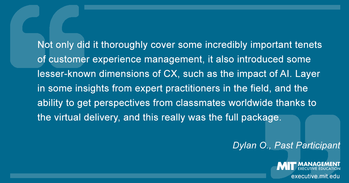 Testimonial from past course participant Dylan O.