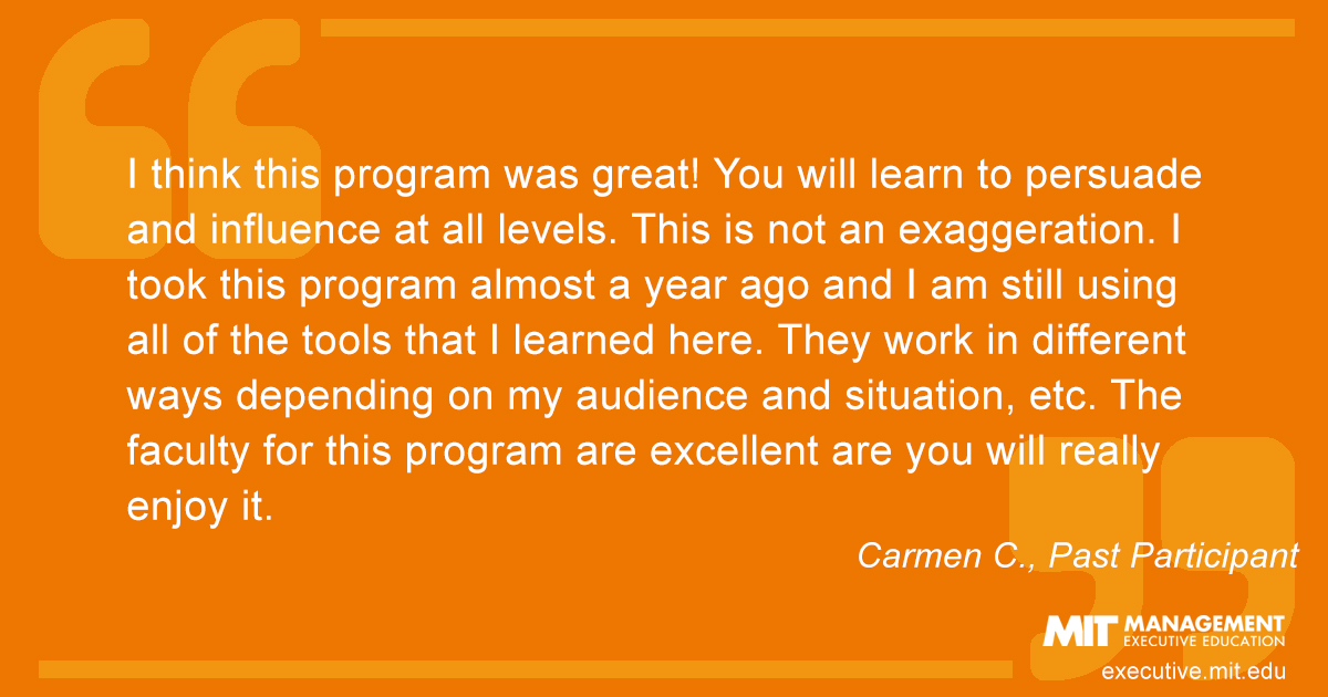 Testimonial from past course participant Carmen C. 