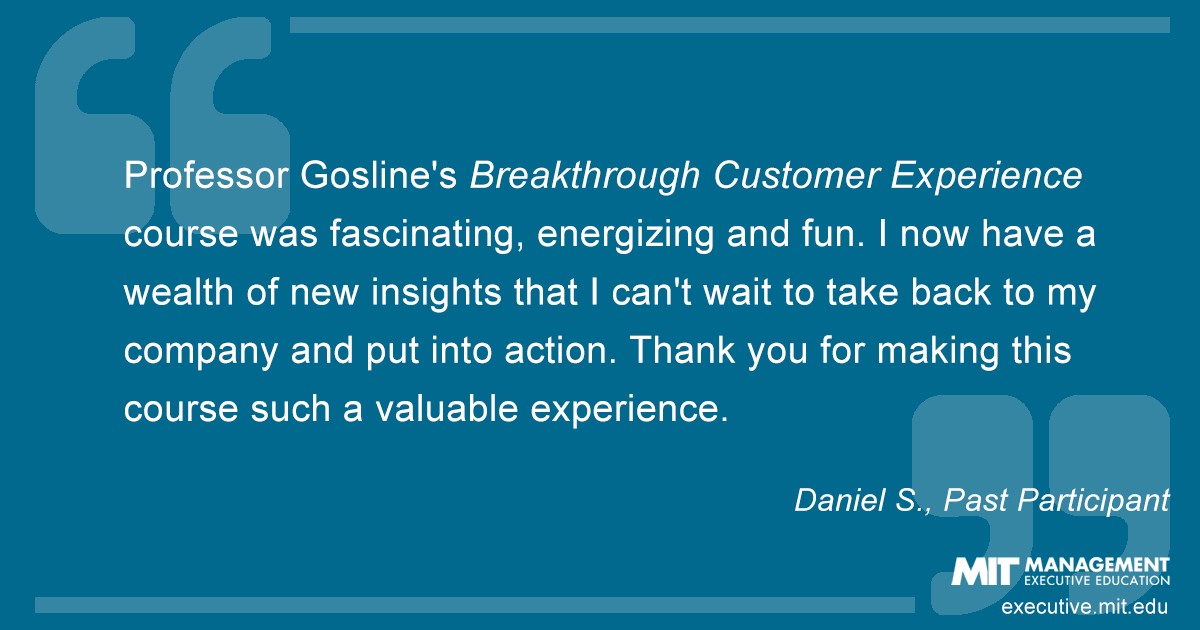 Testimonial from past course participant Daniel S.