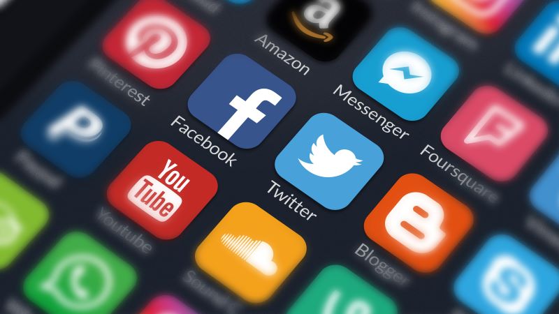 many social media icons