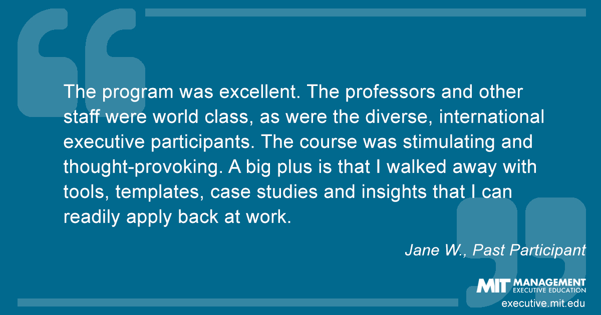 Testimonial from past course participant Jane W.