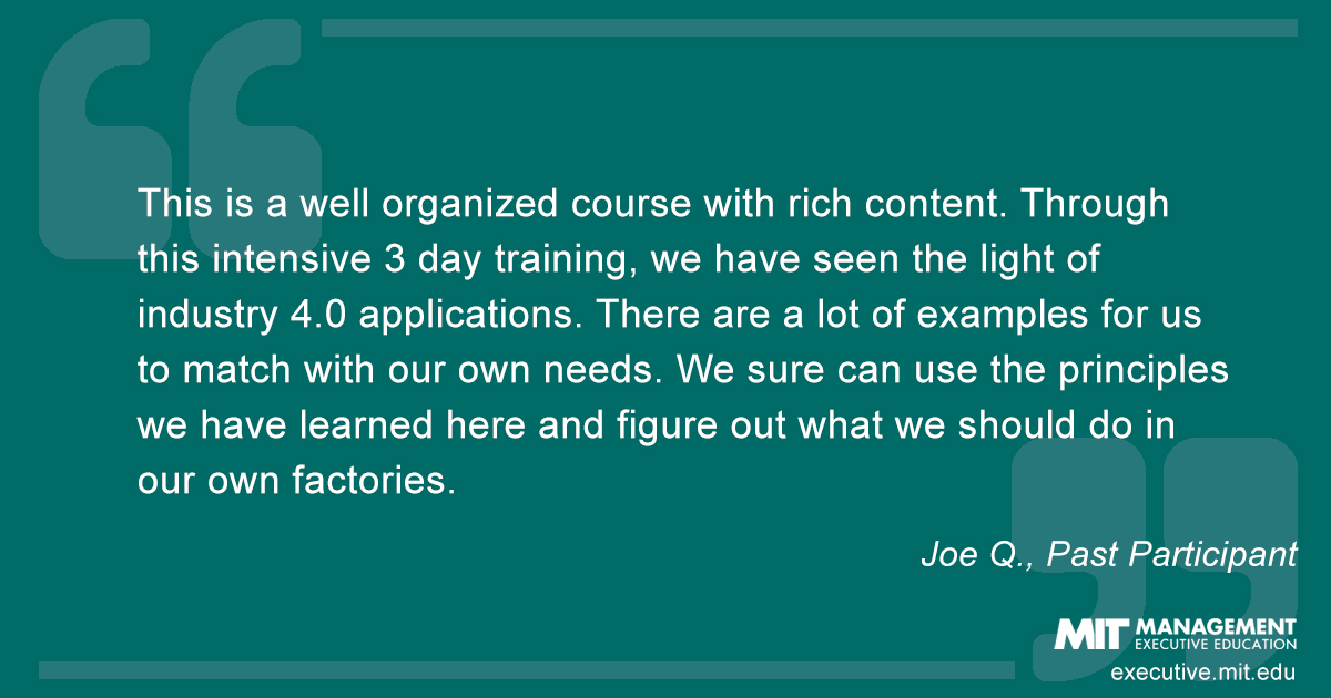 Testimonial from past course participant Joe Q.
