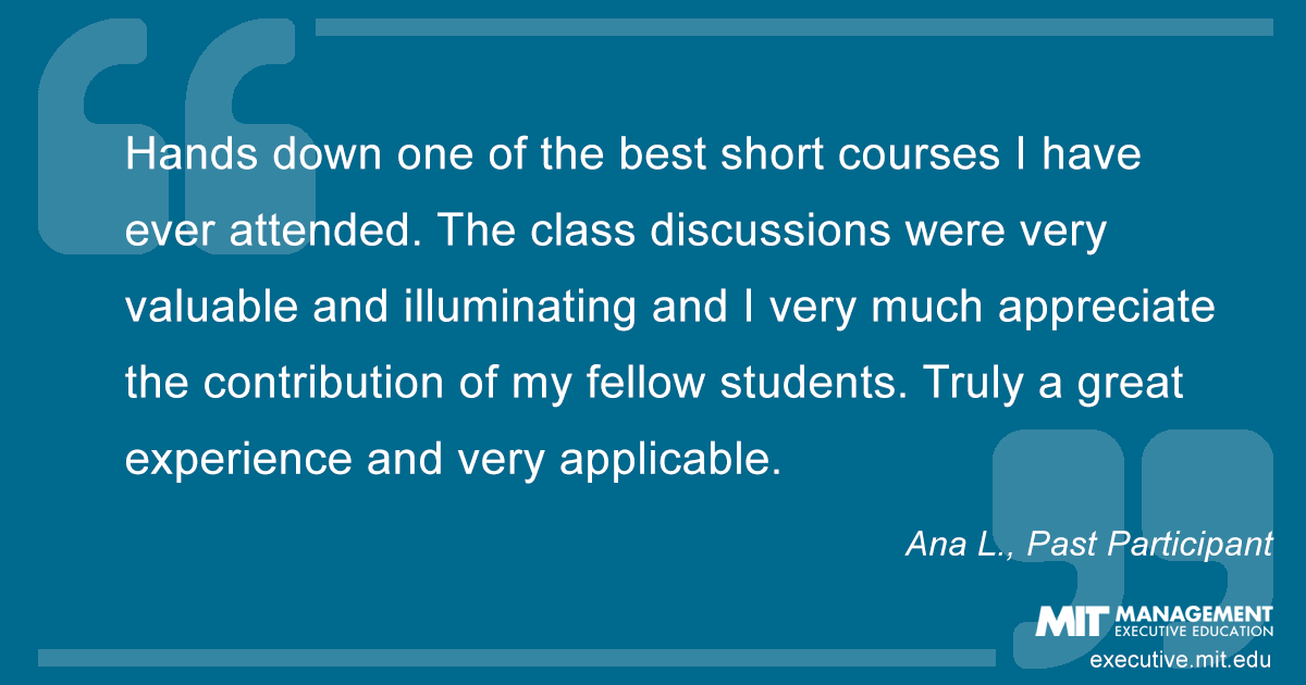 Testimonial from past course participant Ana L.