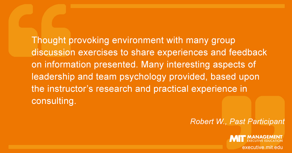 Testimonial from past course participant Robert W.