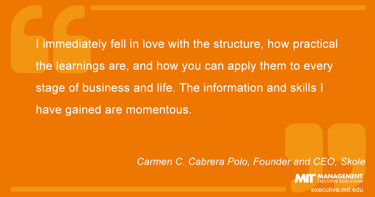 Carmen C. Cabrera Polo, Founder and CEO, Skole Quote