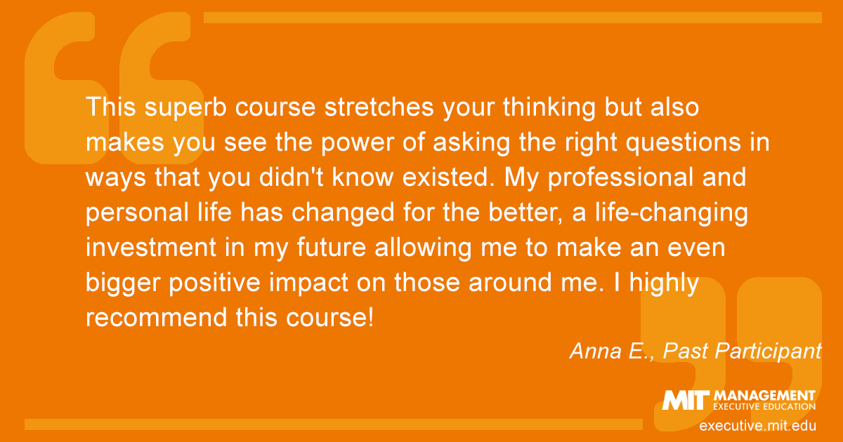 Testimonial from past course participant Anna E.