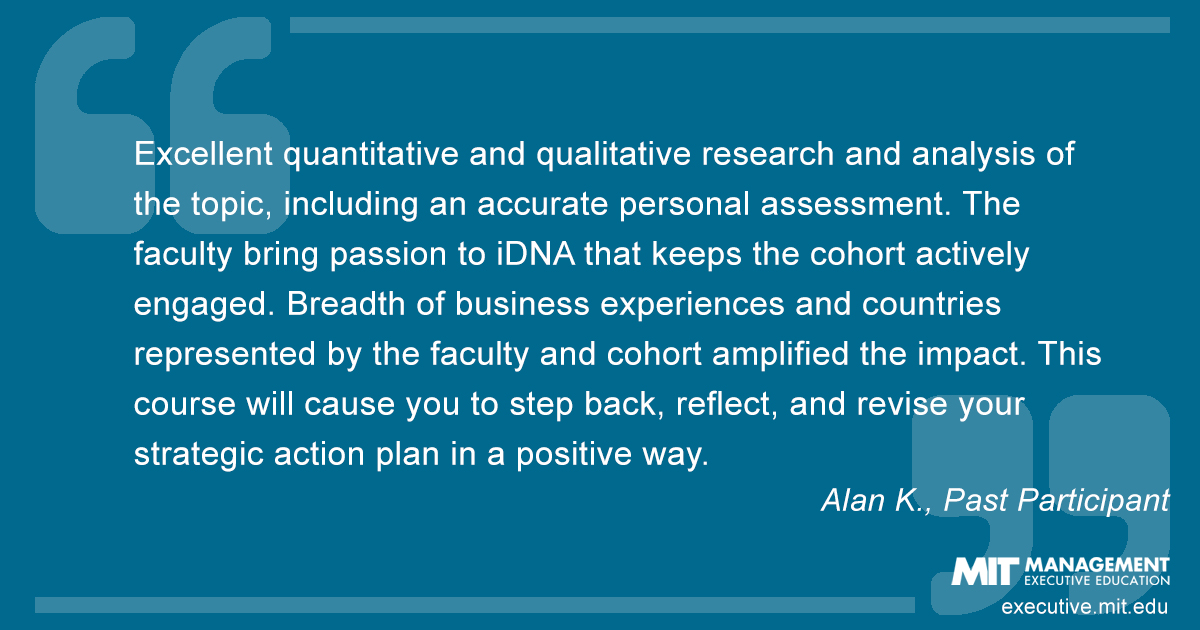 Testimonial from past course participant Alan K.
