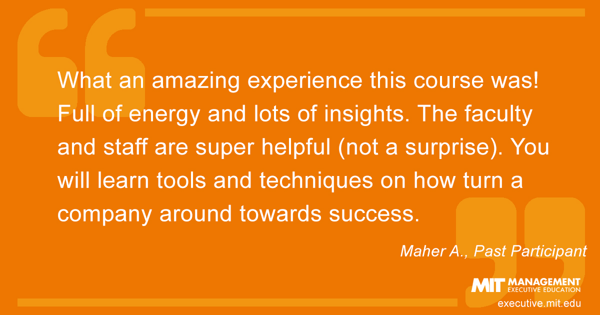 Testimonial from past course participant Maher A.